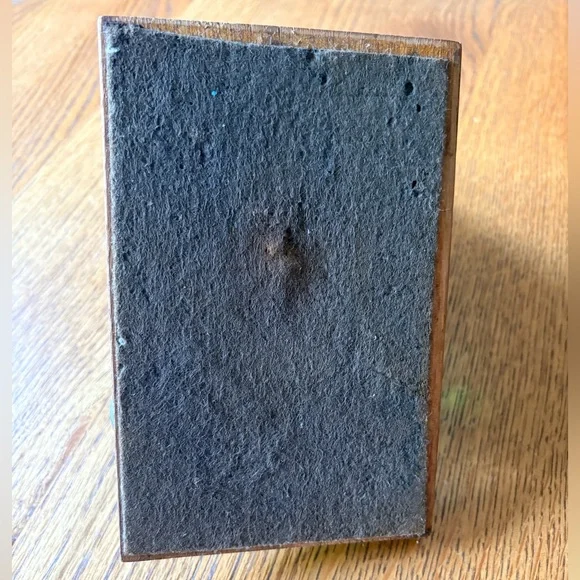 Mid-Century Modern Vintage Blue & Green Lucite Grapes mounted wooden Bookend - Picture 11 of 12